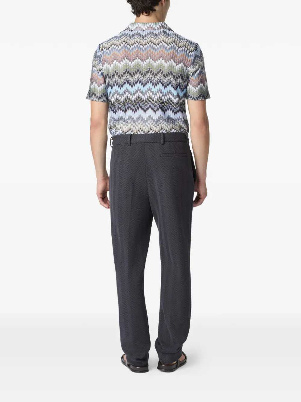 Missoni Men Short-Sleeved Zigzag Shirt MISSONI