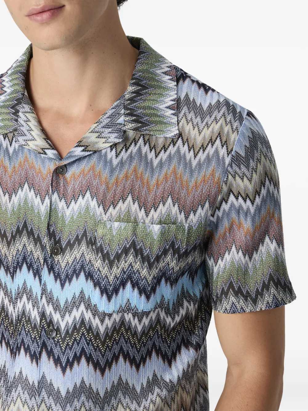 Missoni Men Short-Sleeved Zigzag Shirt MISSONI