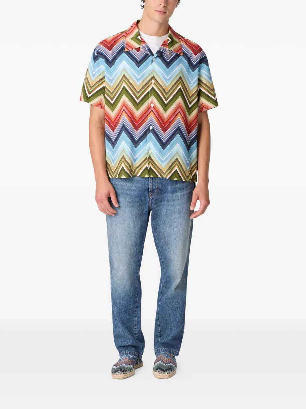 Missoni Men Zigzag Pattern Shirt MISSONI