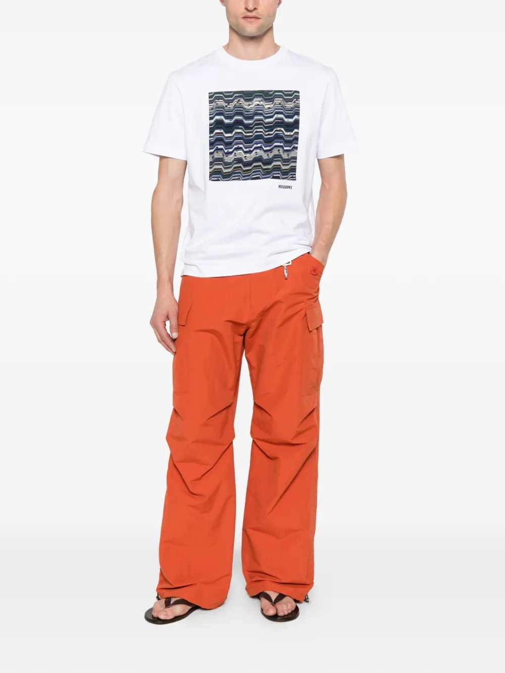 Missoni Men T-Shirt With Zigzag Print MISSONI
