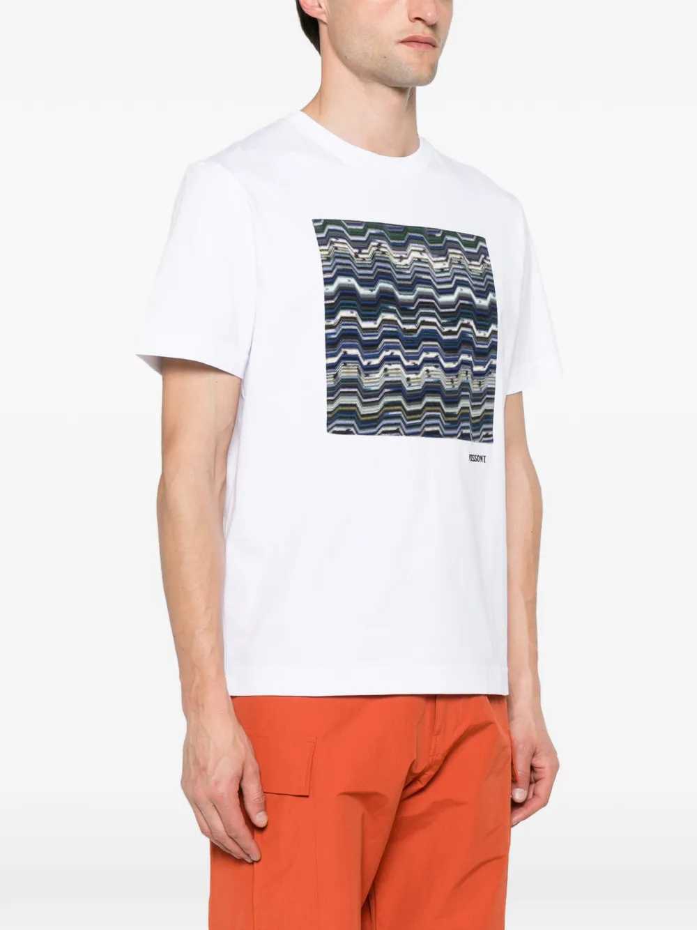 Missoni Men T-Shirt With Zigzag Print MISSONI