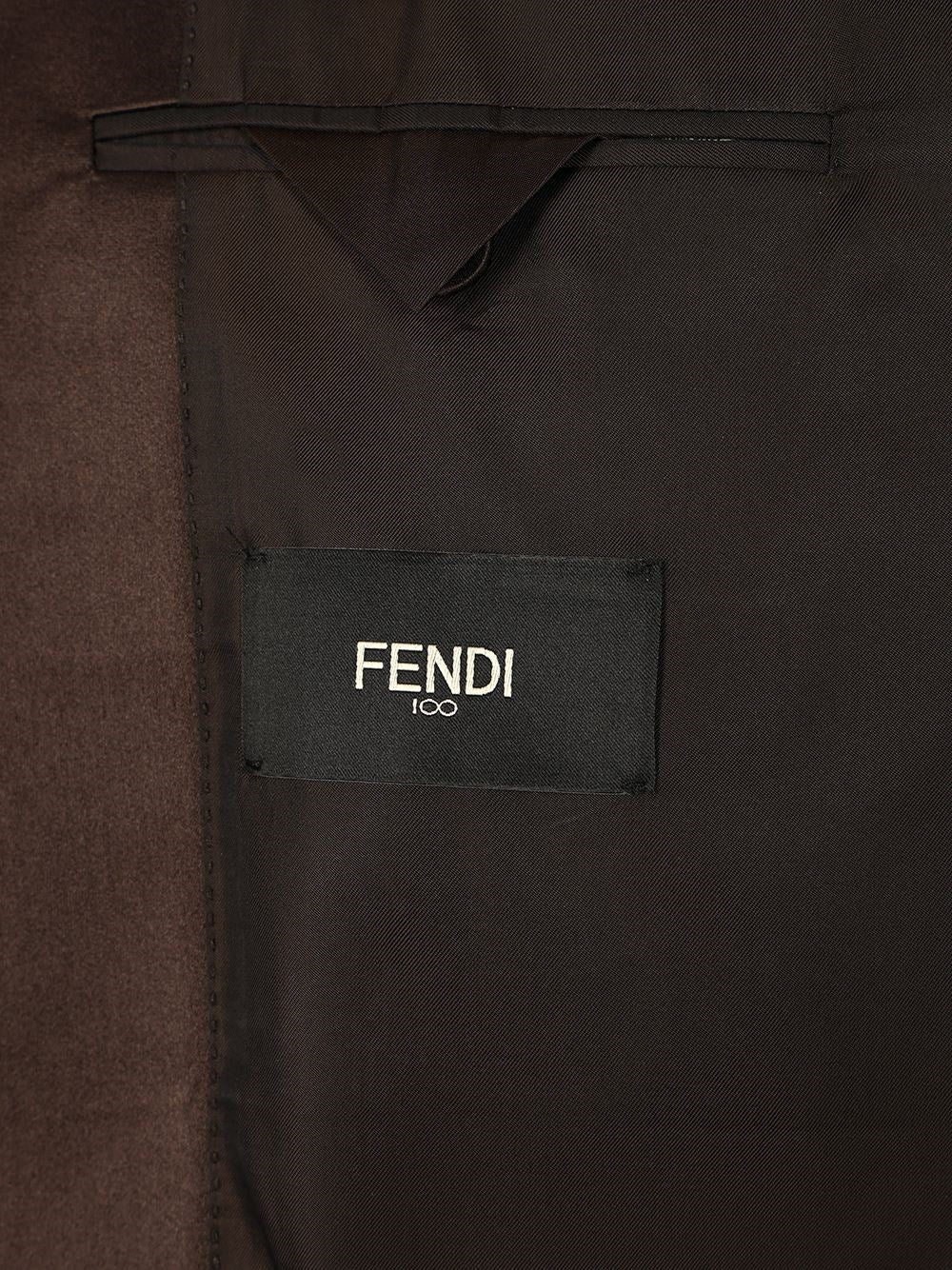 Fendi Men Brown Wool Crepe Blazer FENDI