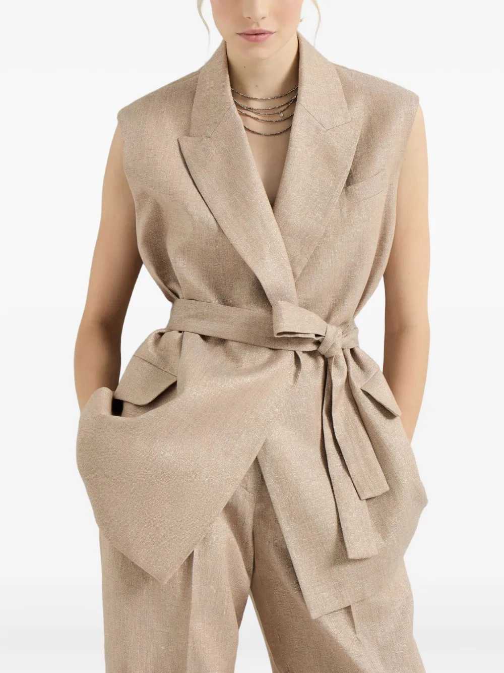 Brunello Cucinelli Women Belted Jacket BRUNELLO CUCINELLI
