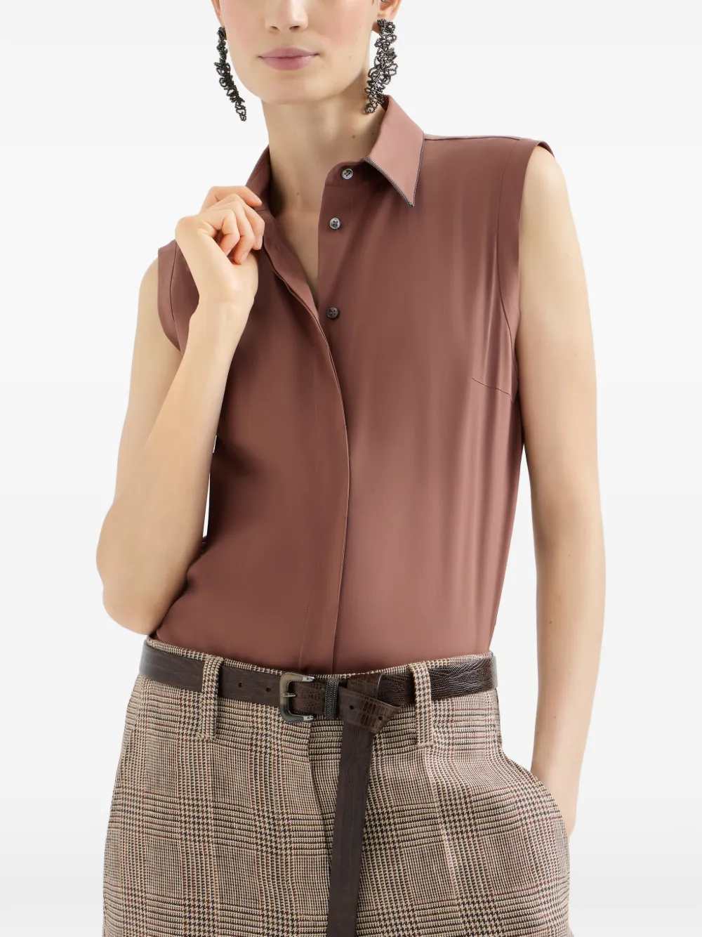 Brunello Cucinelli Women Sleeveless Shirt BRUNELLO CUCINELLI