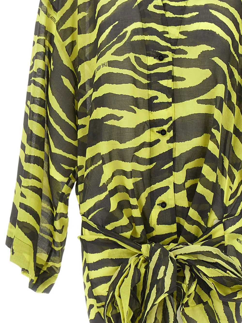The Attico Women Zebra Print Wrap Dress THE ATTICO