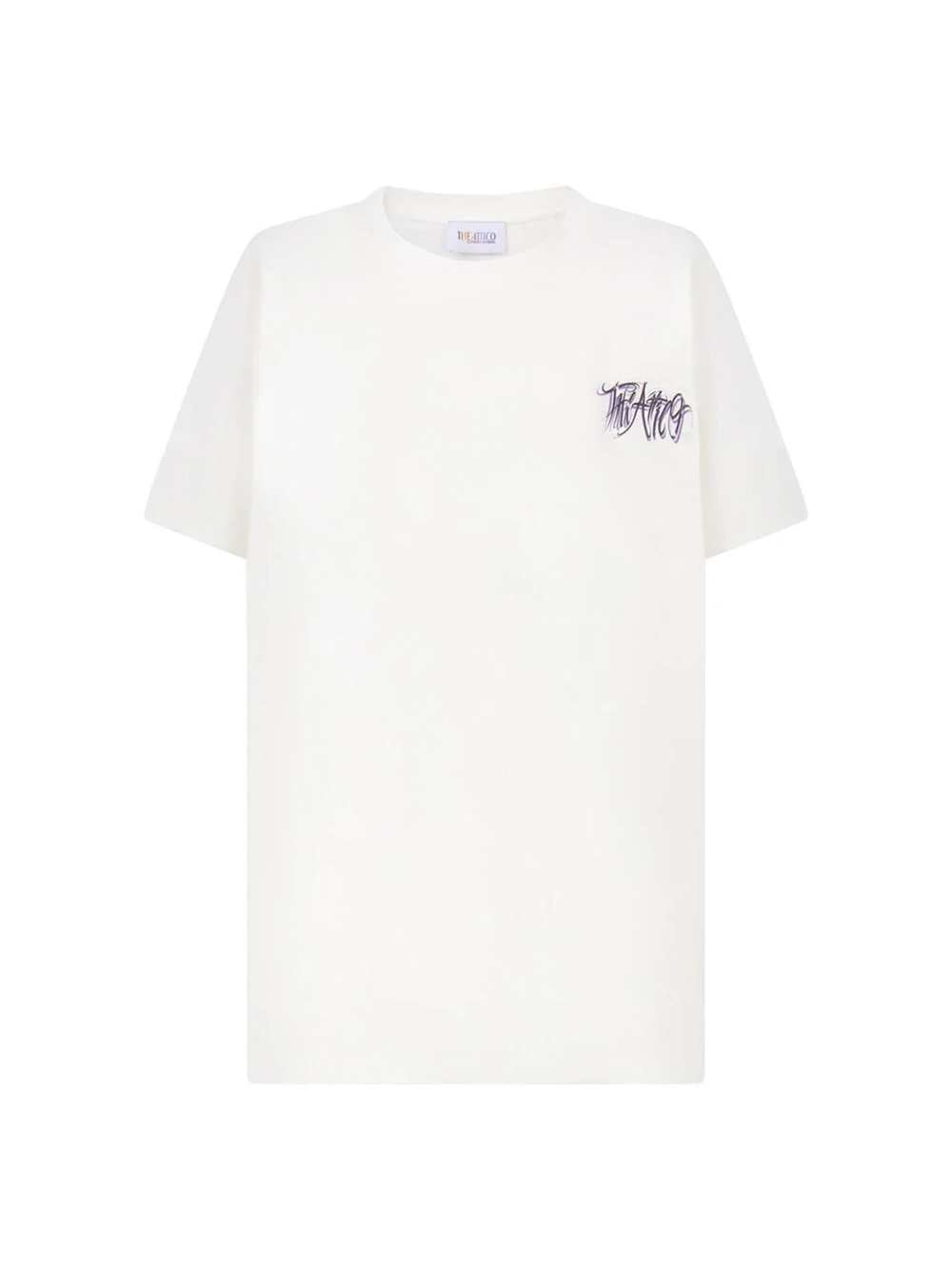 The Attico Women White And Multicolored T-Shirt THE ATTICO