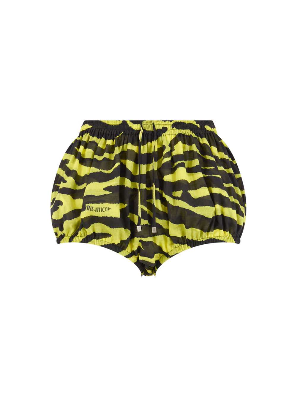 The Attico Women Black And Yellow Shorts THE ATTICO