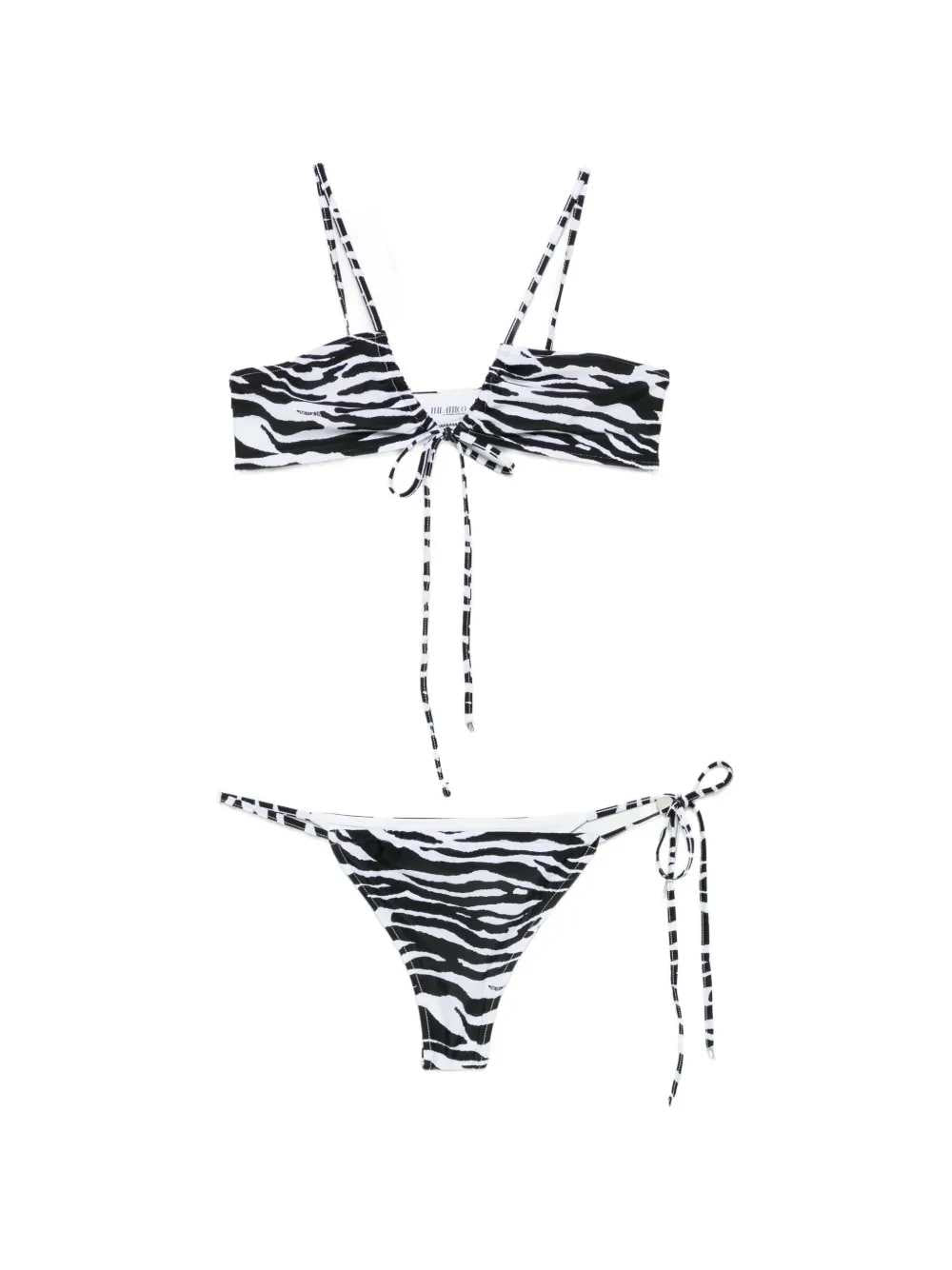 The Attico Women Zebra Print Tie-Up Bikini THE ATTICO
