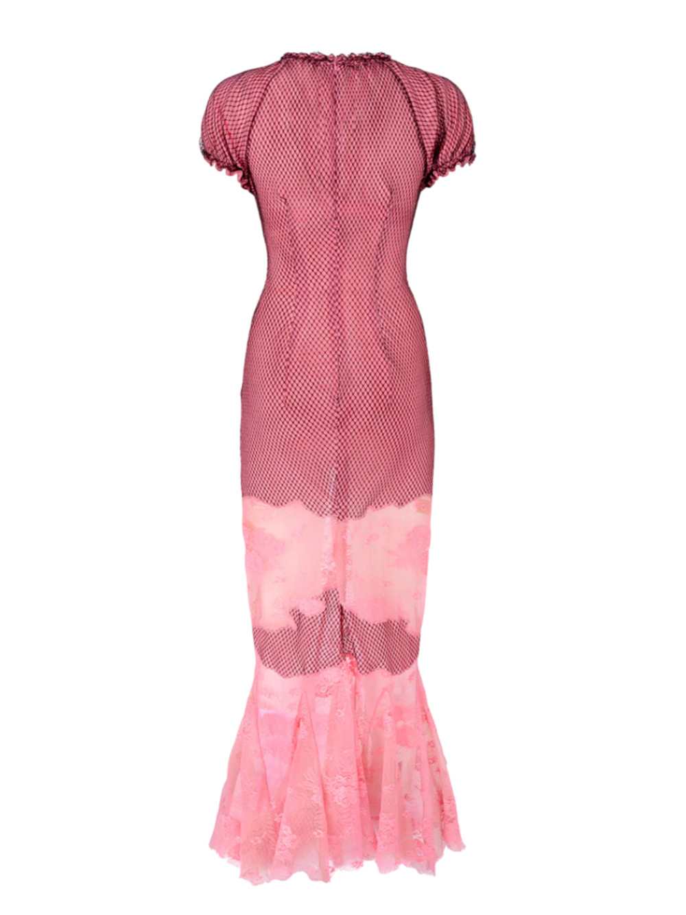 The Attico Women Pink Lace Midi Dress THE ATTICO