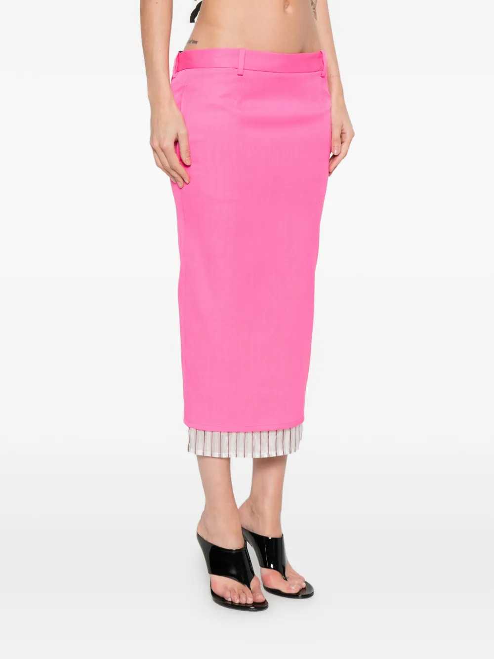 The Attico Women Midi Skirt With Striped Hem THE ATTICO