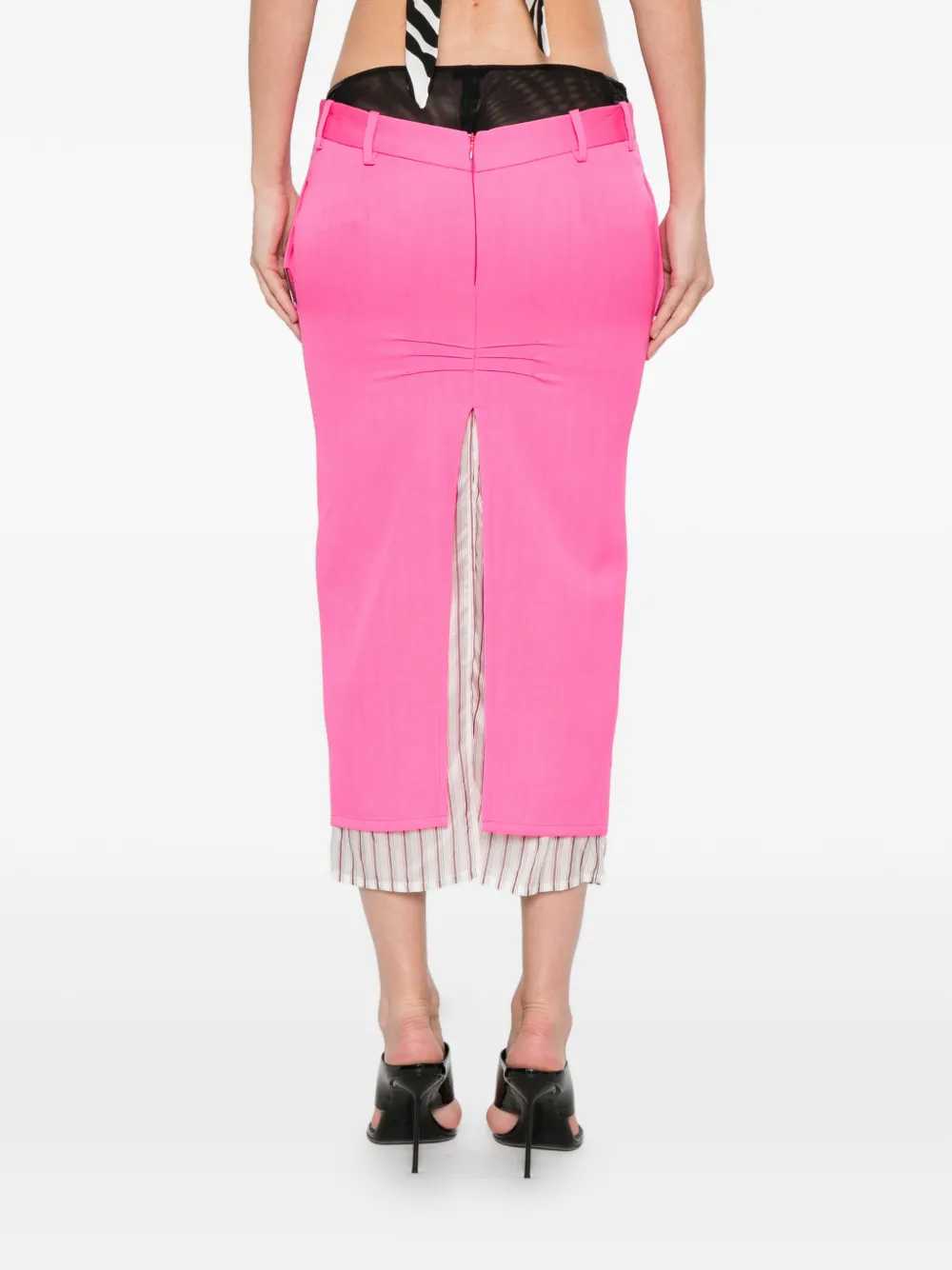 The Attico Women Midi Skirt With Striped Hem THE ATTICO
