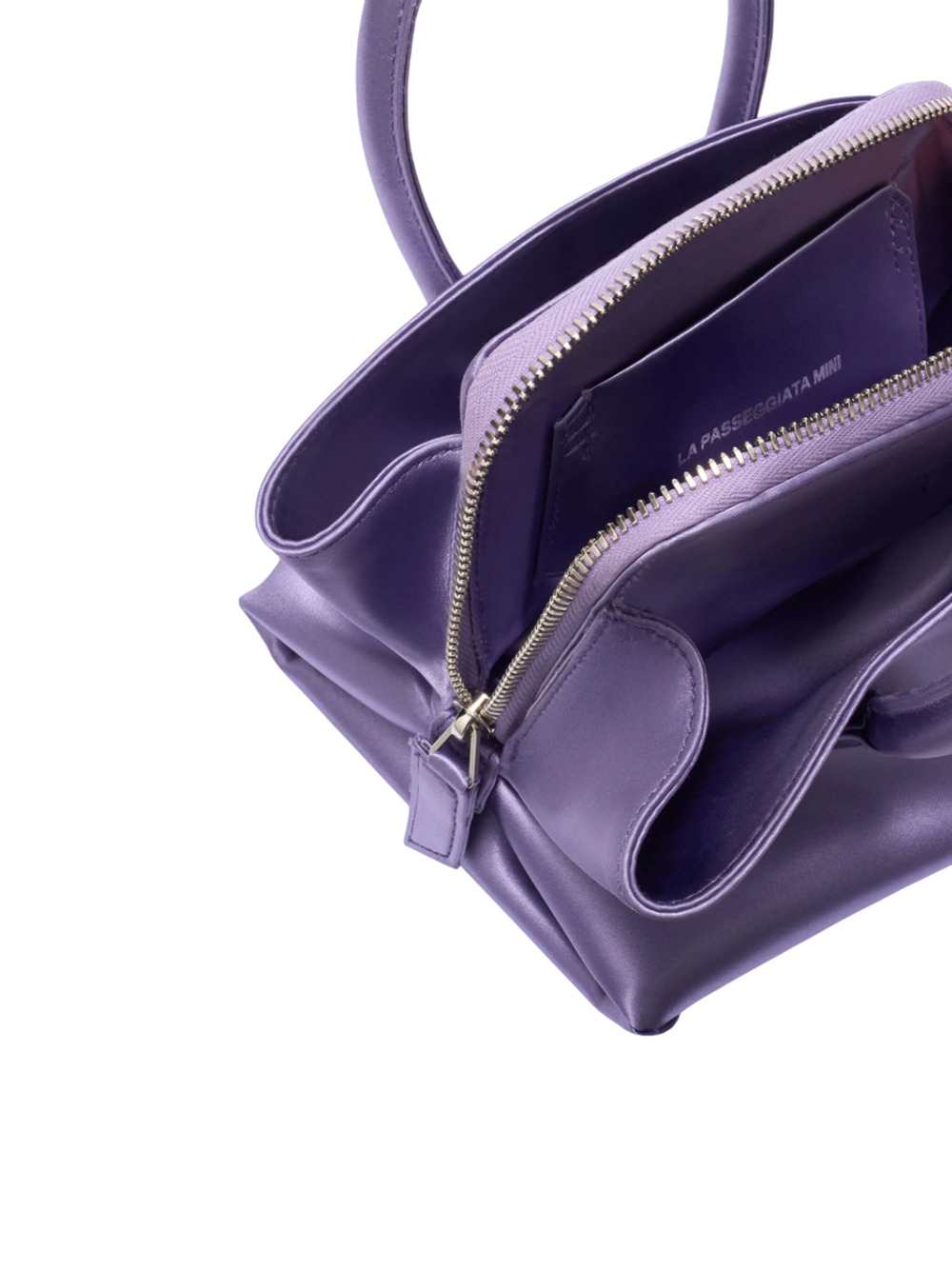 The Attico Women Lilac "La Passeggiata Mini" Top Handle THE ATTICO
