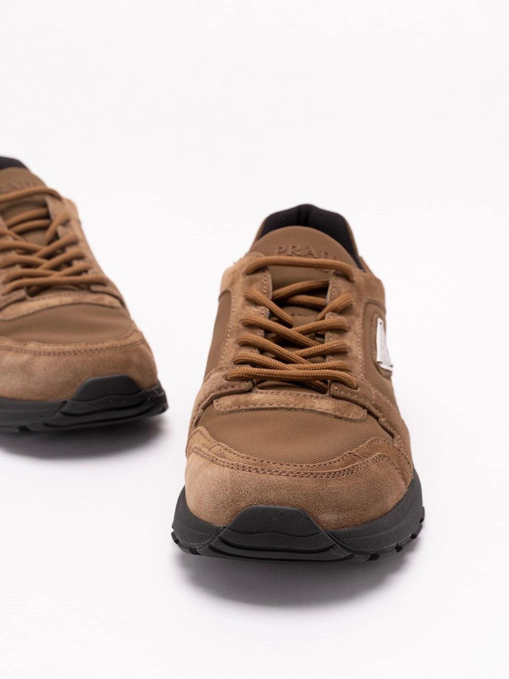 Prada Men Prax Suede And Re-Nylon Sneakers PRADA