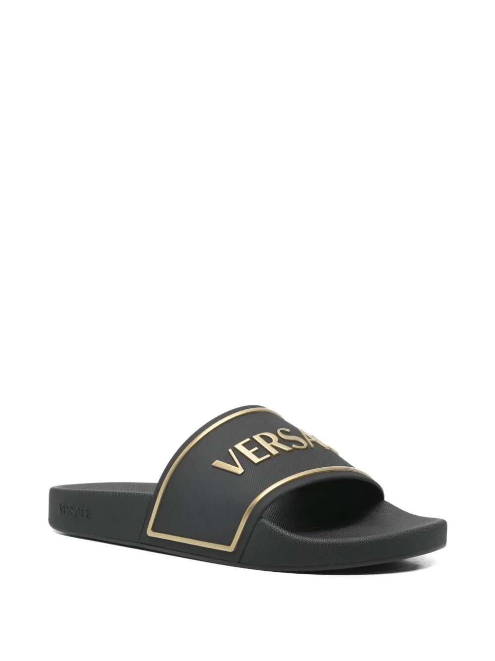Versace Men Slide Sandals With Embossed Logo VERSACE