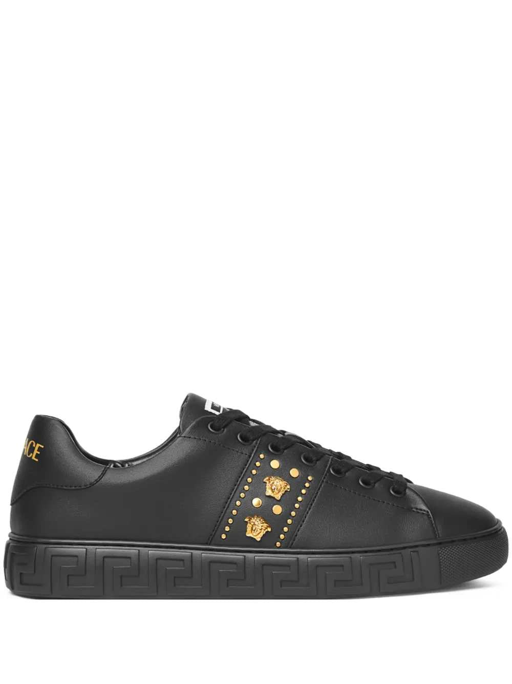 Versace Men Greca Sneakers With Studs VERSACE