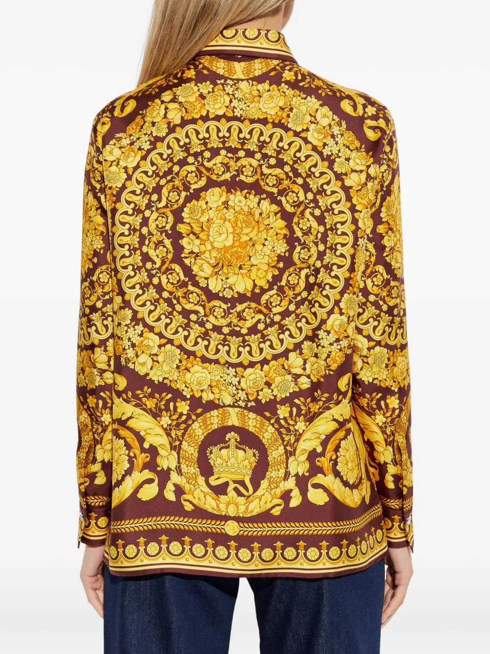 Versace Women Floral Silk Blouse VERSACE
