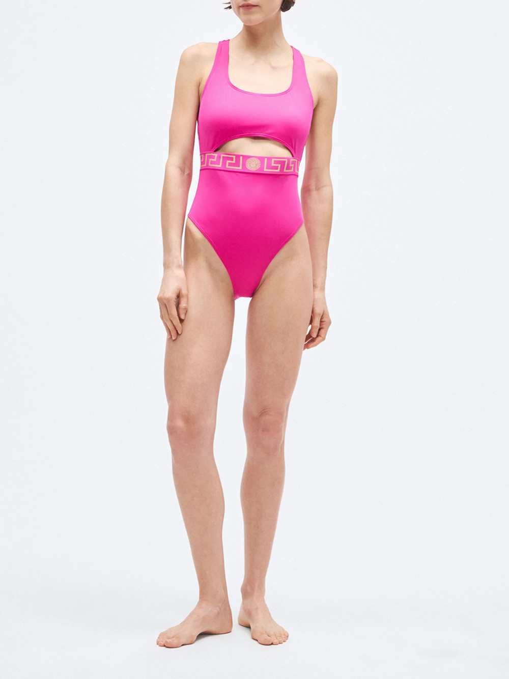 Versace Women One-Piece Swimsuit With Greca Border VERSACE