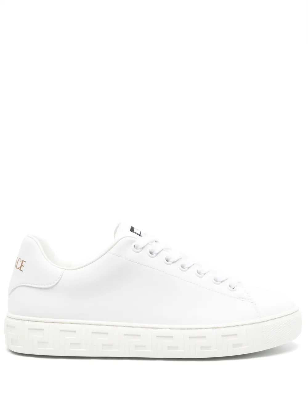 Versace Women Greca Print Leather Sneakers VERSACE
