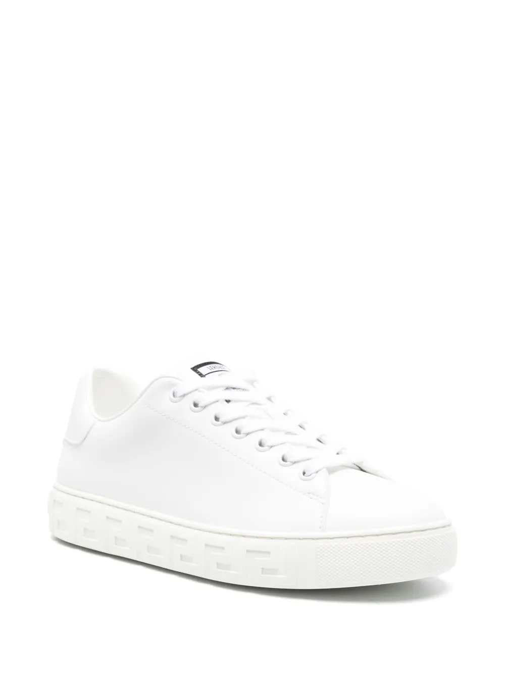 Versace Women Greca Print Leather Sneakers VERSACE
