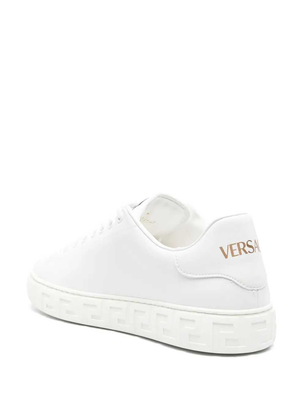 Versace Women Greca Print Leather Sneakers VERSACE