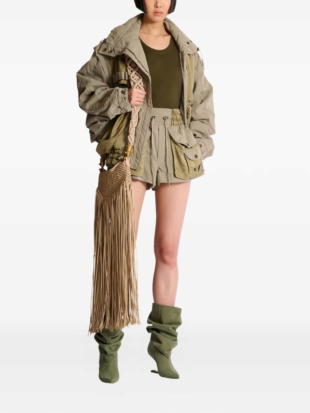 Balmain Women Cargo Shorts With Elastic Waist BALMAIN
