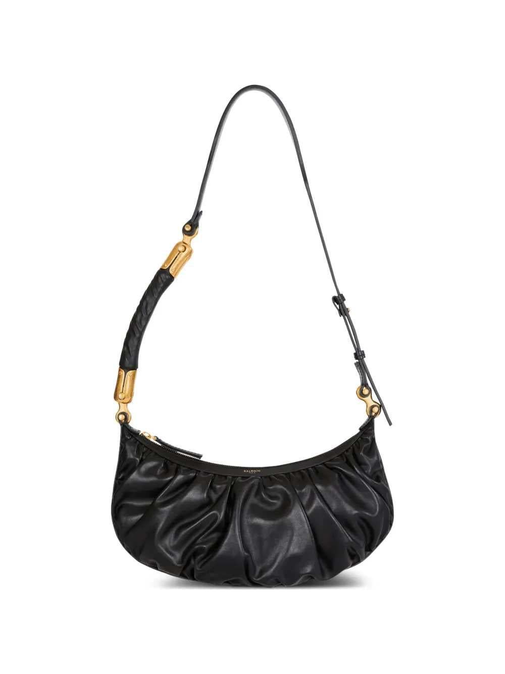Balmain Women Ebene Ruffled Shoulder Bag BALMAIN