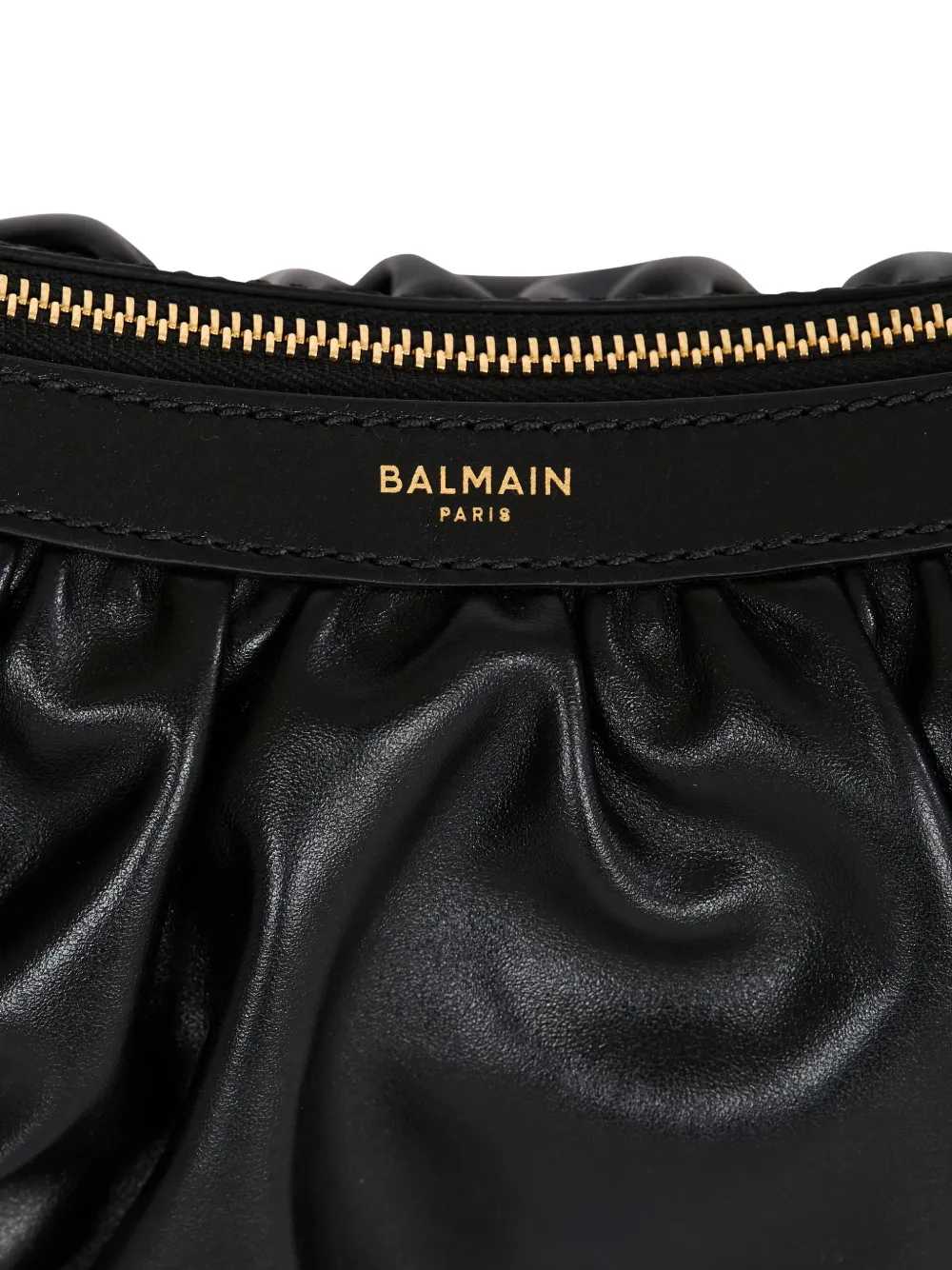 Balmain Women Ebene Ruffled Shoulder Bag BALMAIN