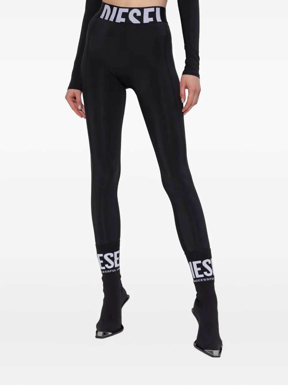 Diesel Women Adeline Leggings With Logo DIESEL