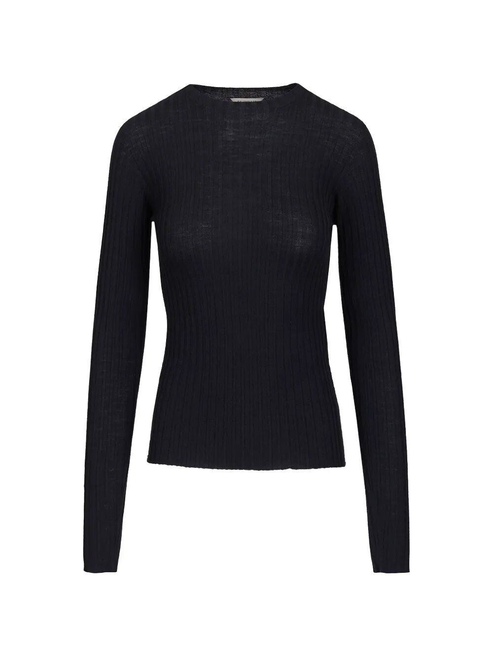 Balenciaga Women Ribbed Knit Sweater BALENCIAGA