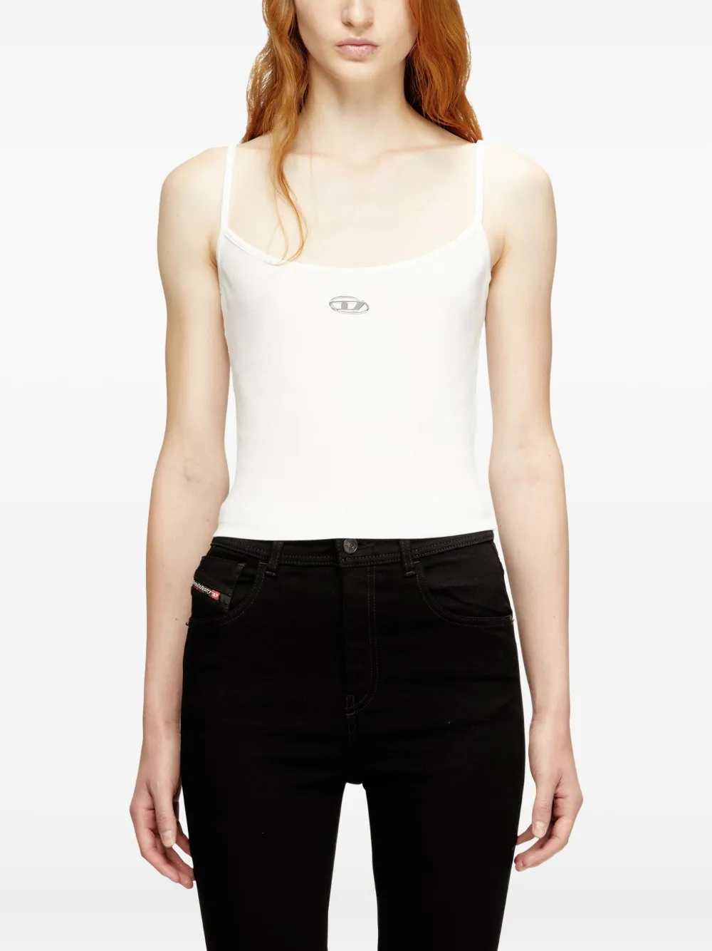 Diesel Women Hupy T-Shirt With Logo DIESEL