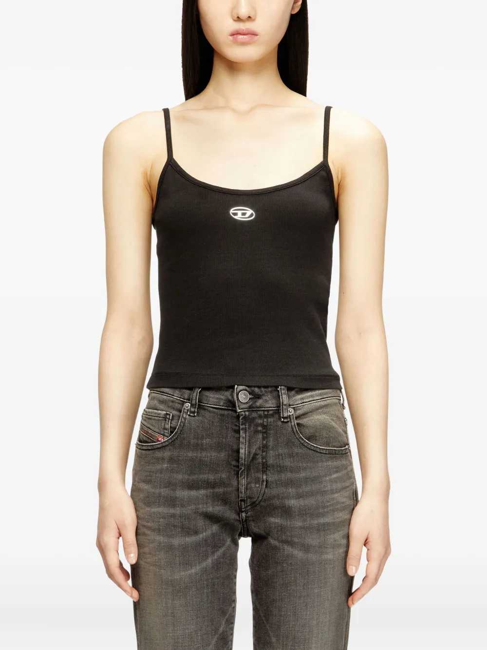 Diesel Women T-Hupy Top With Logo DIESEL