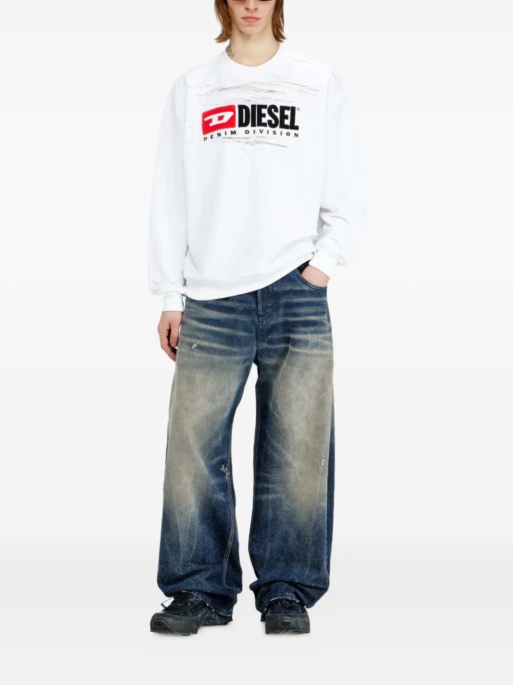 Diesel Men S-Boxt-V1 Sweatshirt With Logo DIESEL
