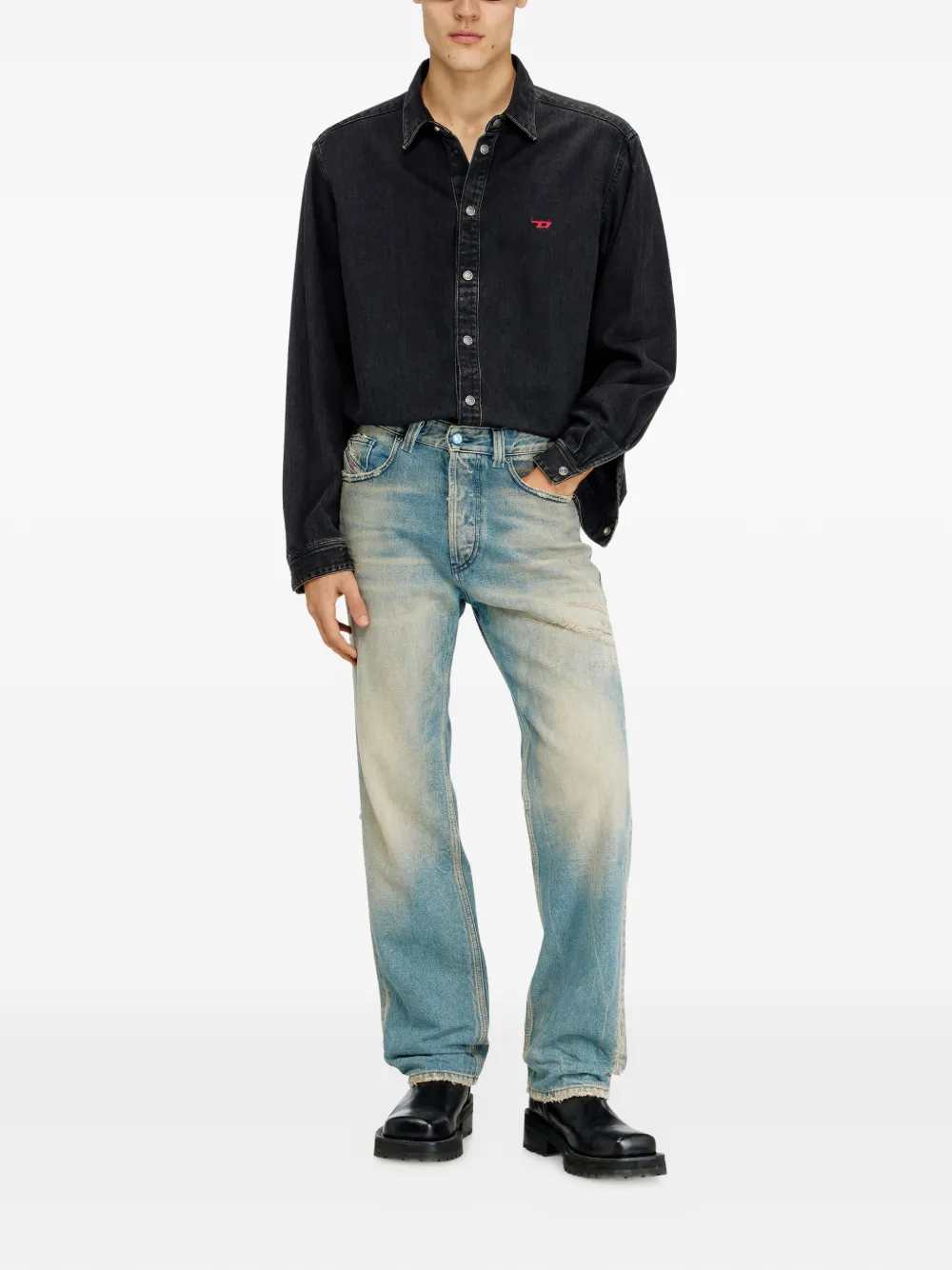 Diesel Men D-Macs 09N30 Faded-Effect Jeans DIESEL