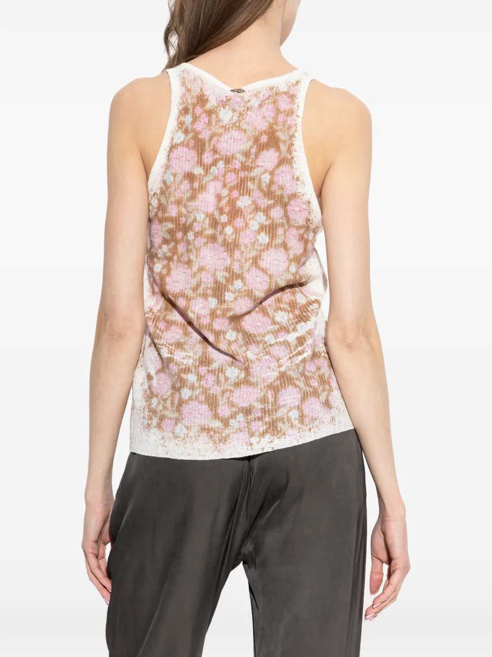 Diesel Women Floral V-Neck Top DIESEL