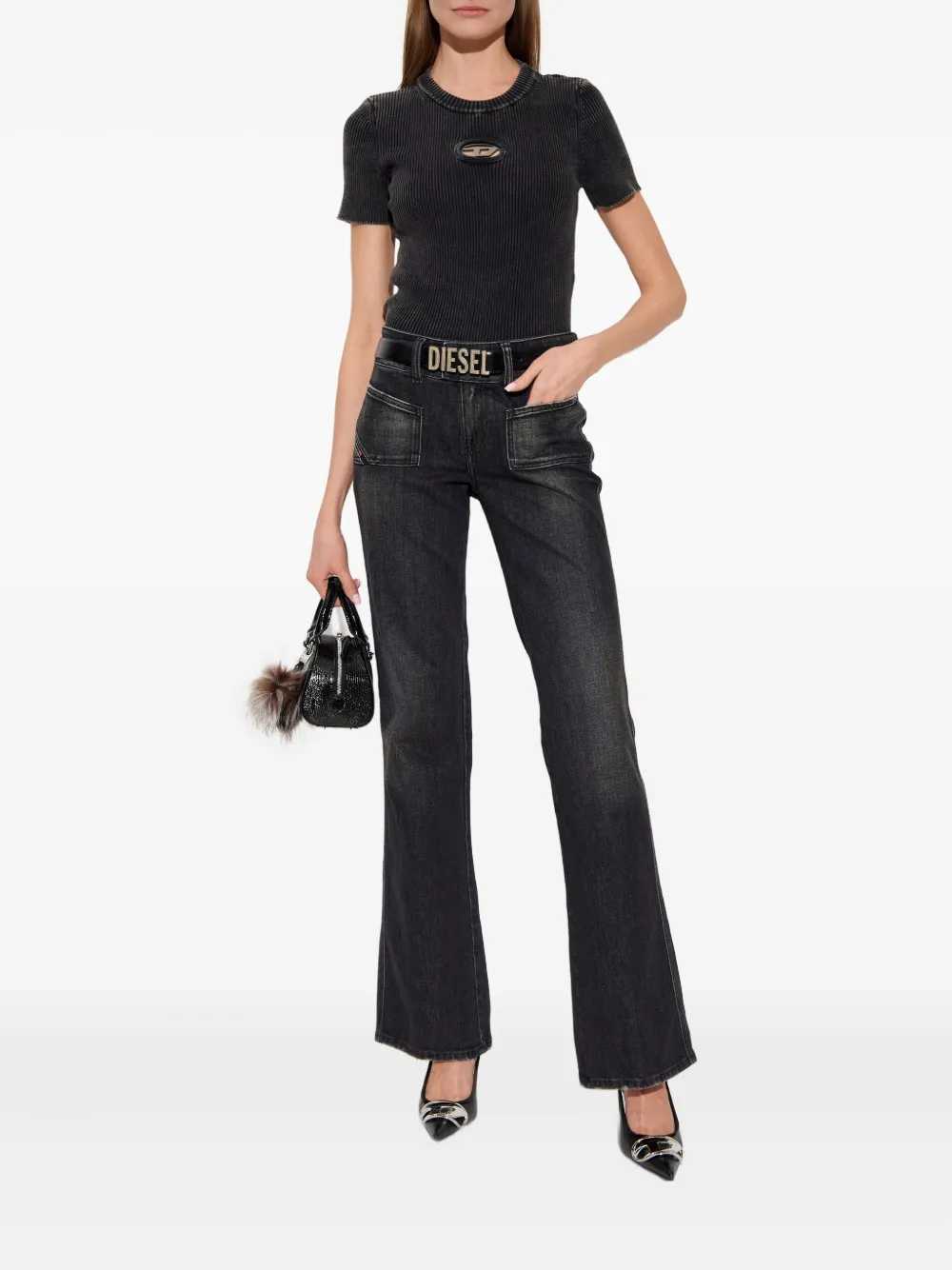 Diesel Women M-Anchor-Ss T-Shirt With Logo DIESEL