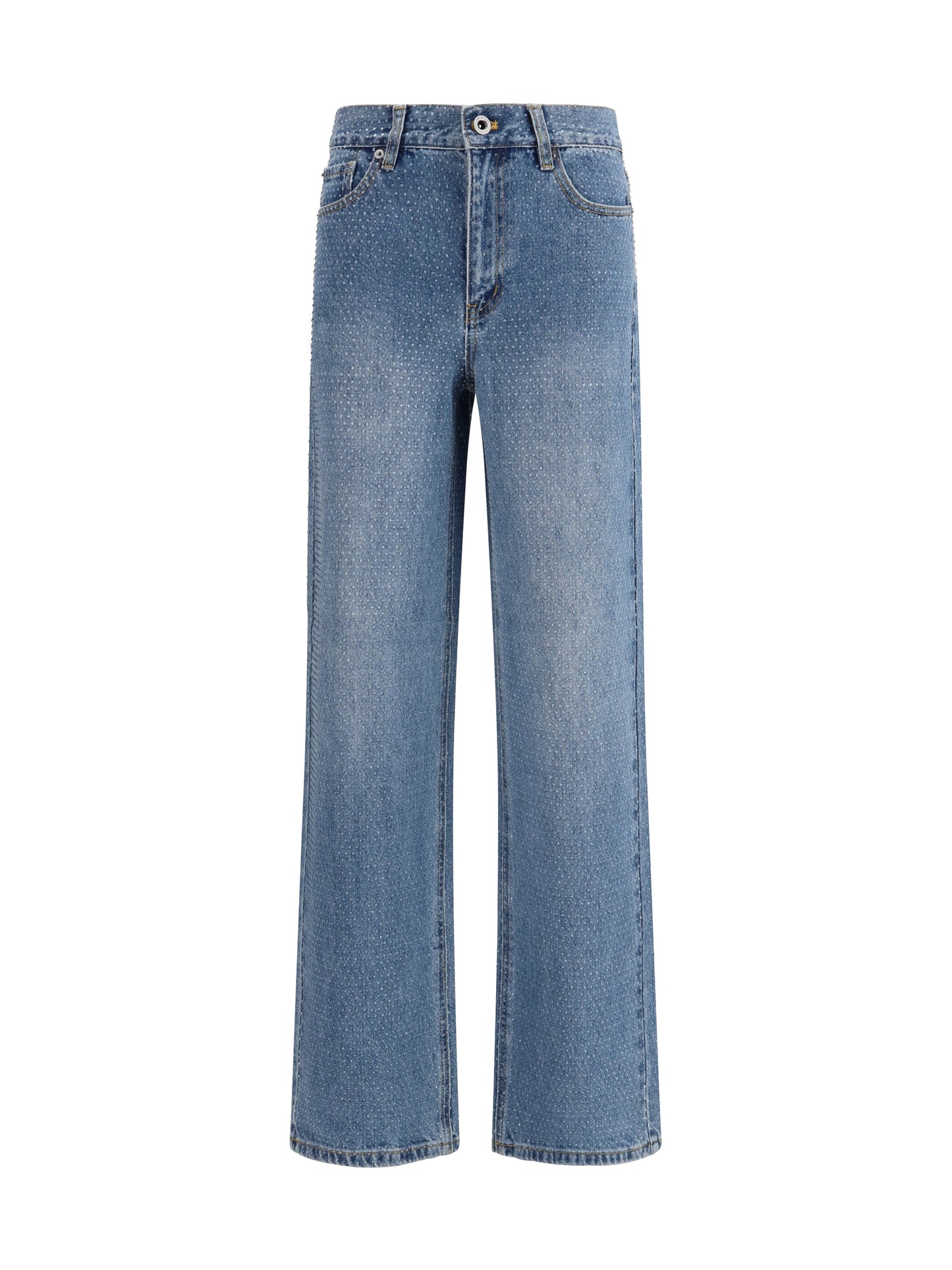 Self-Portrait Women Straight-Leg Jeans With All-Over Rhinestones SELF-PORTRAIT