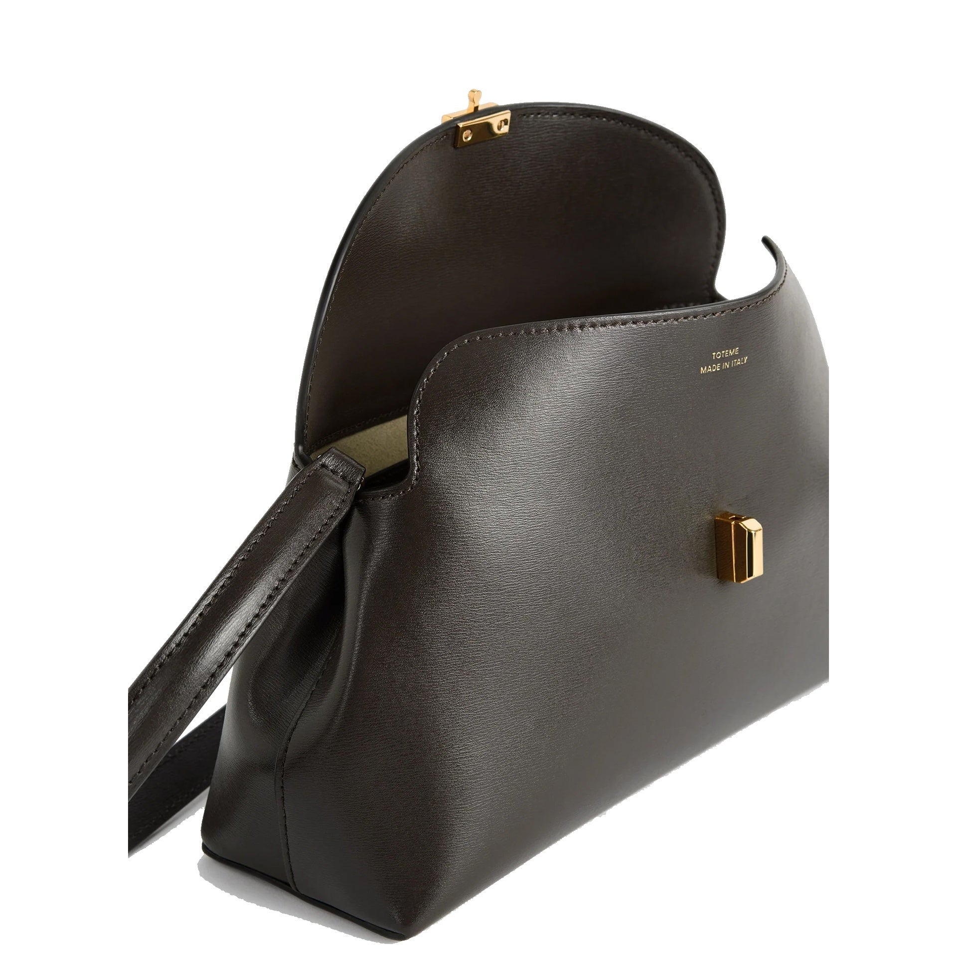Toteme T-Lock Leather Clutch Bag Women TOTEME