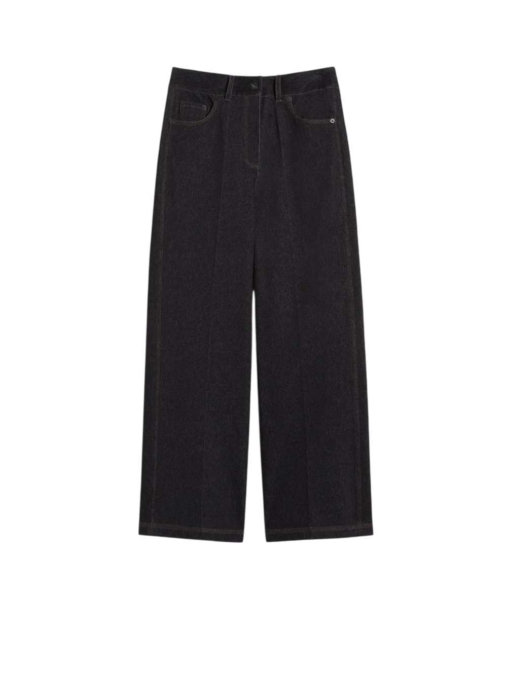 Max Mara Women Denim-Effect Jersey Trousers - Navy Blue MAX MARA
