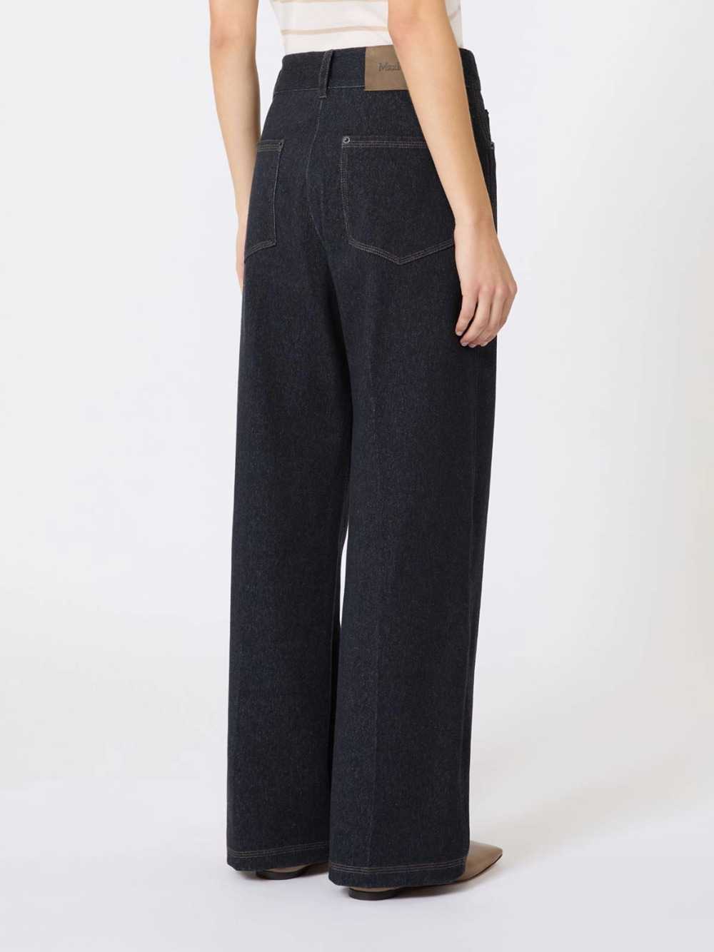 Max Mara Women Denim-Effect Jersey Trousers - Navy Blue MAX MARA
