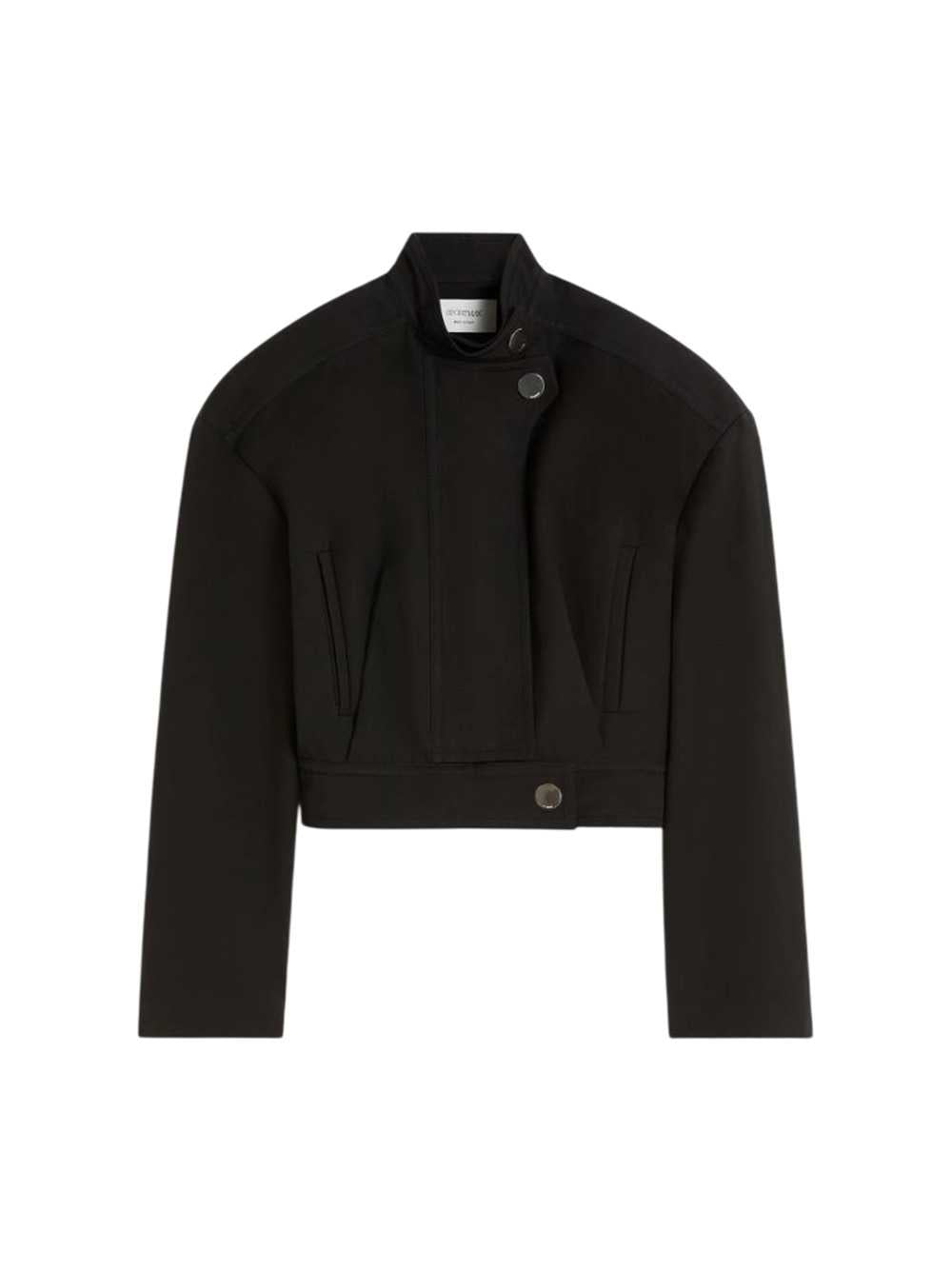 Sportmax Women Oversized Cotton Bomber Jacket - Black SPORTMAX