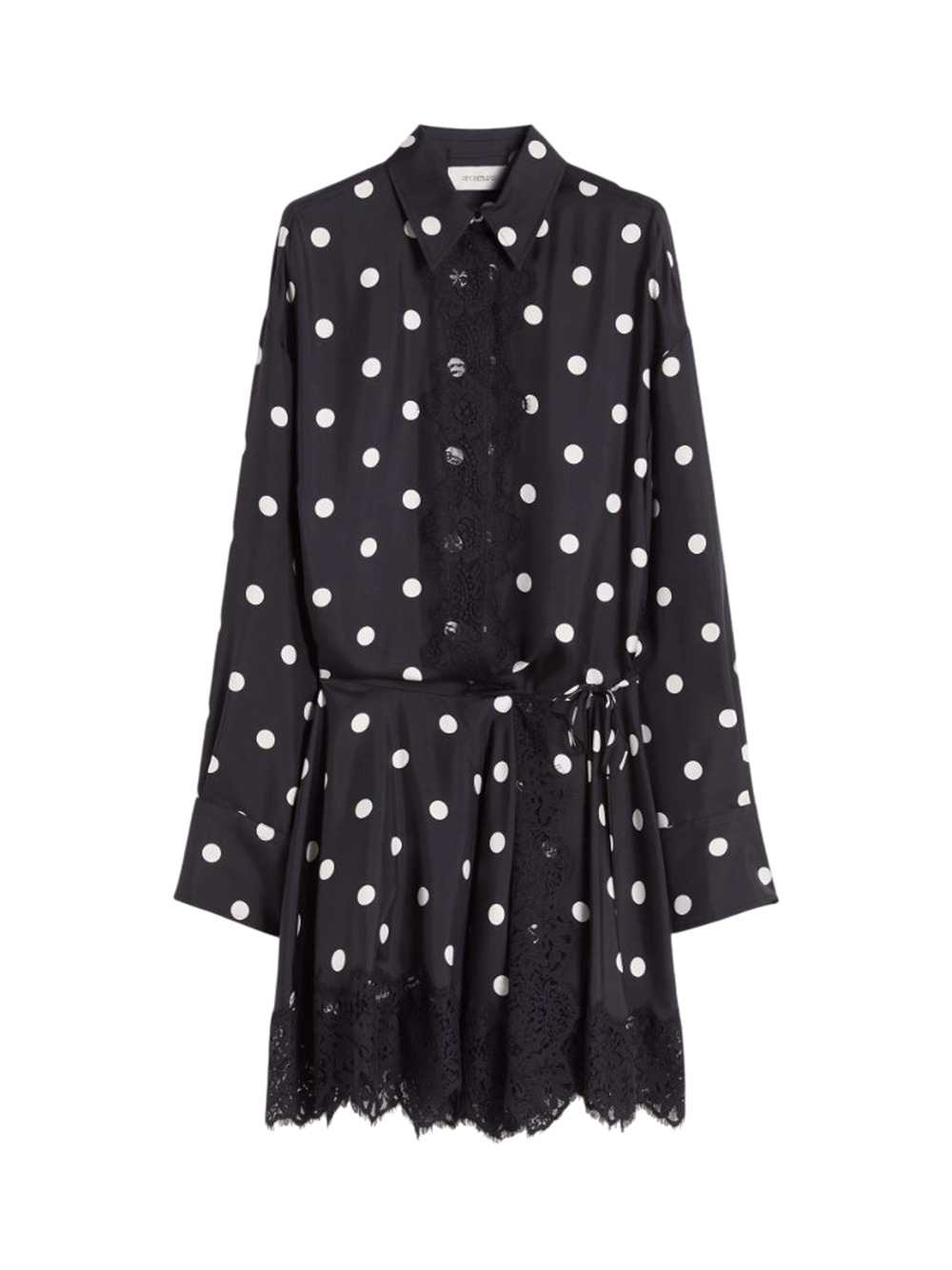 Sportmax Women Short Dress With Lace - Black SPORTMAX