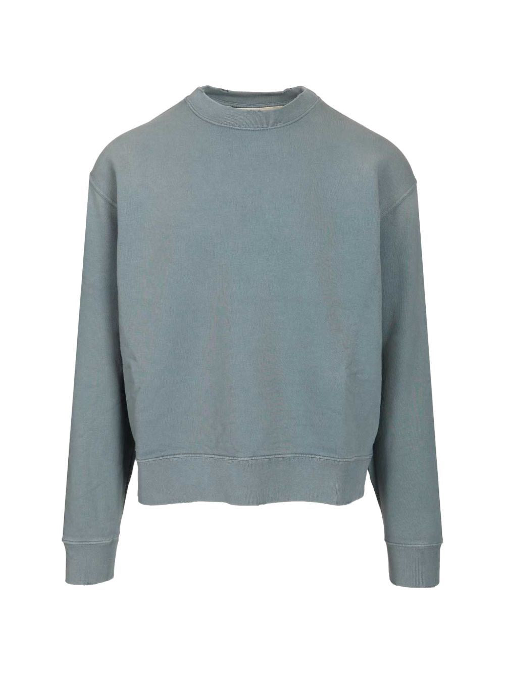 Golden Goose Men Boxi Sweatshirt Faded Cotton Fleece Logo Patch GOLDEN GOOSE