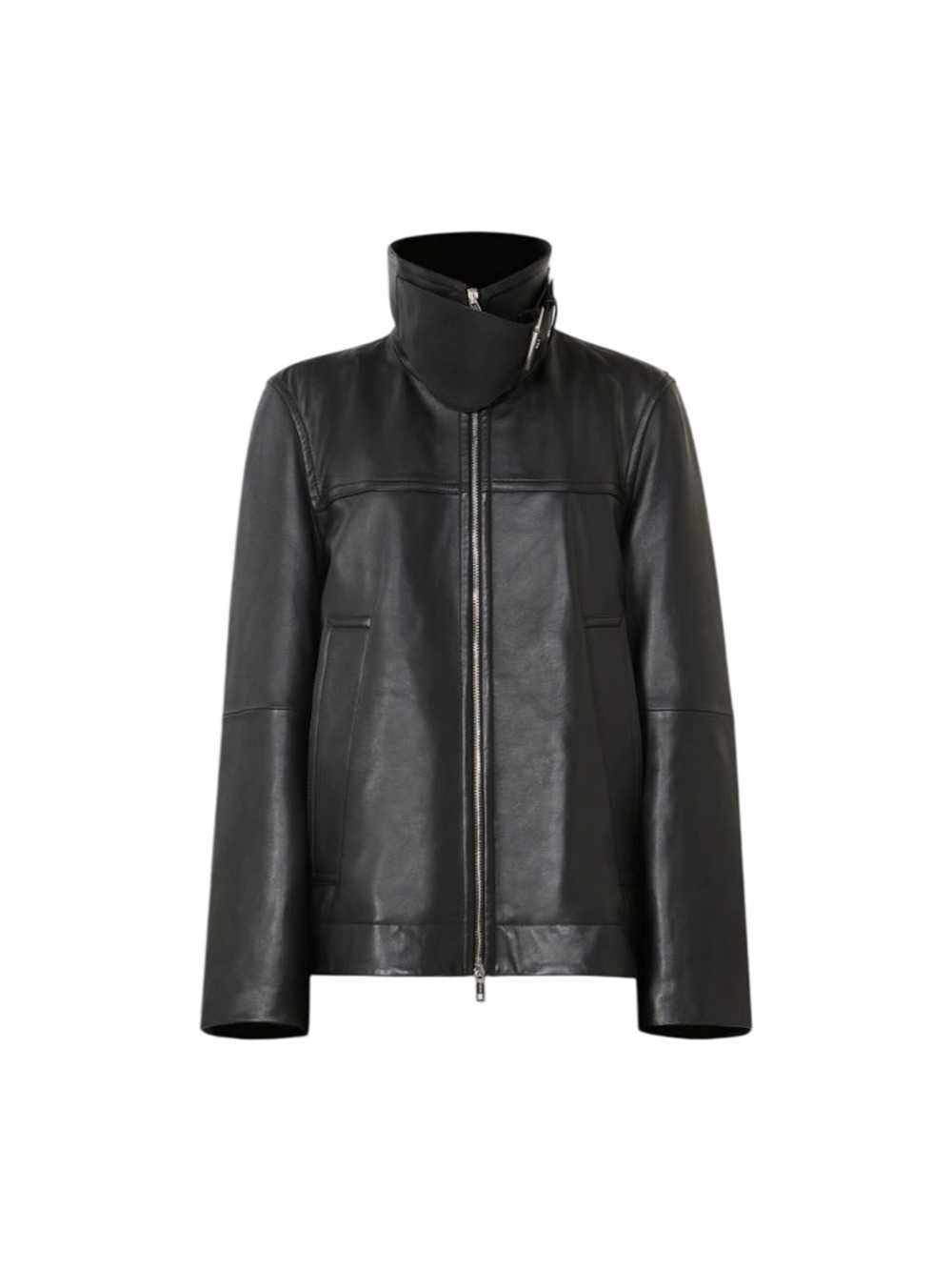 Sportmax Women Oversized Leather Jacket - Black SPORTMAX