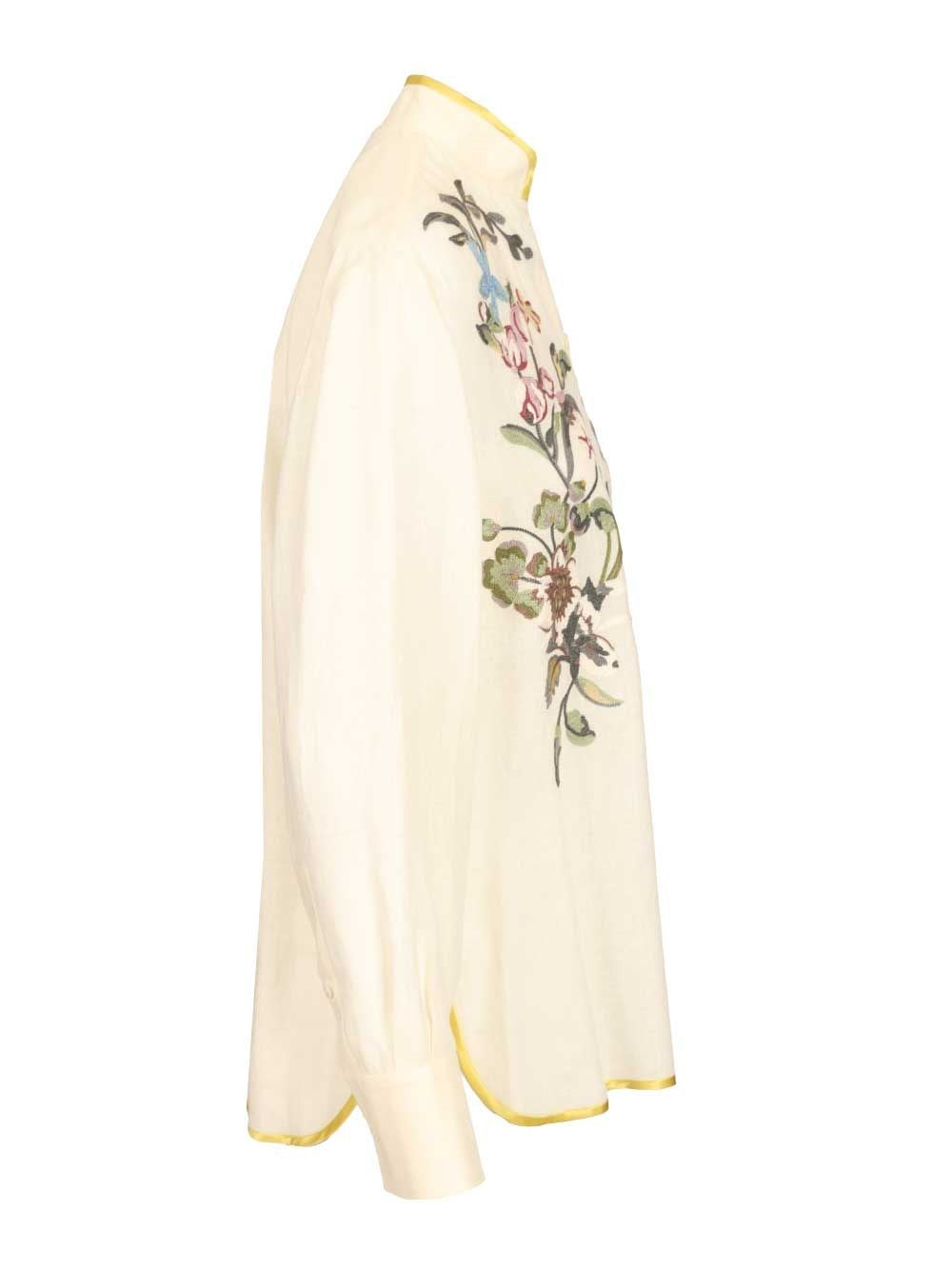 Valentino Garavani Women Linen Shirt With Embroidery VALENTINO GARAVANI