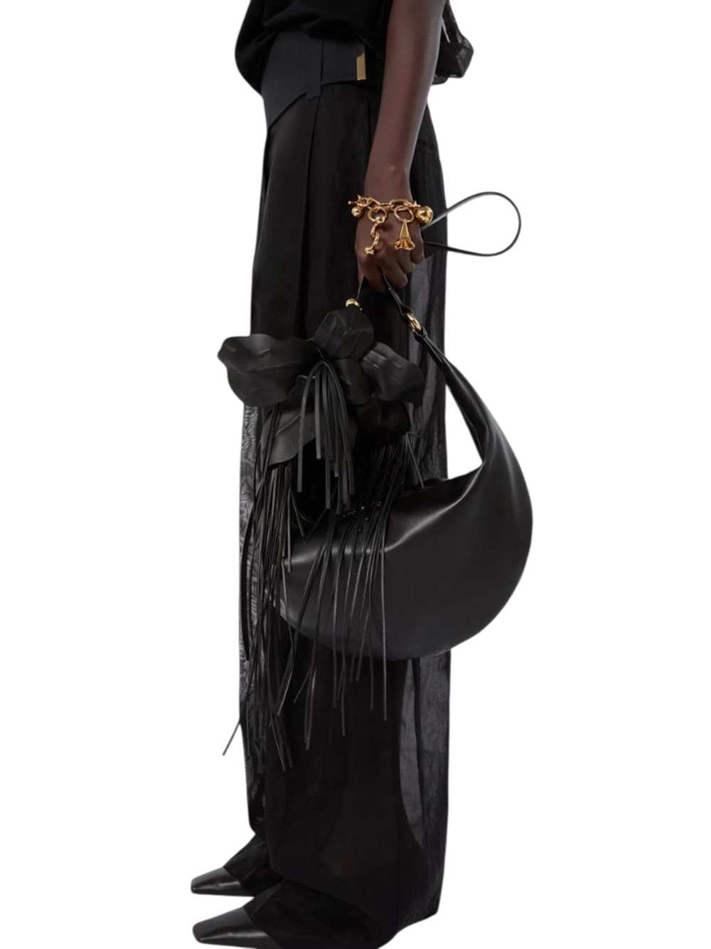 Sportmax Women Nappa Leather Hobo Bag - Black SPORTMAX