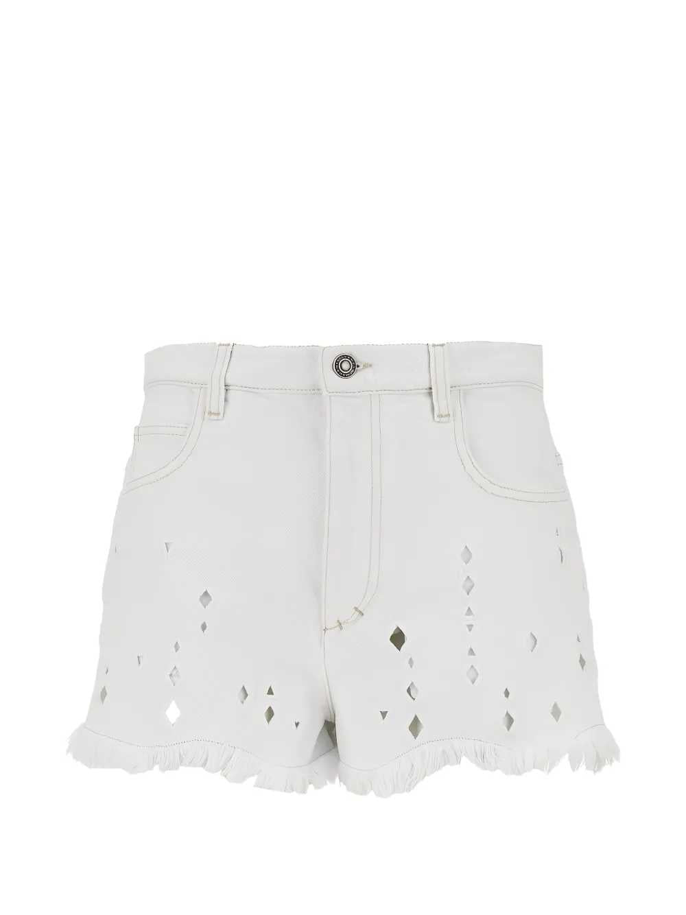 Marant Women Shorts With Frayed Hem And Cutouts ISABEL MARANT