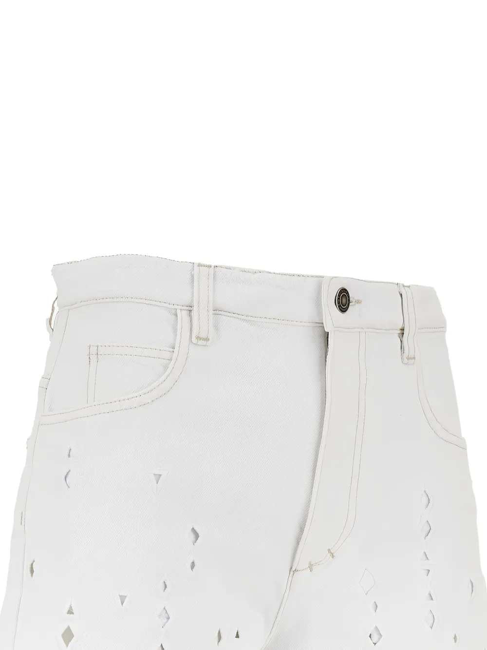 Marant Women Shorts With Frayed Hem And Cutouts ISABEL MARANT