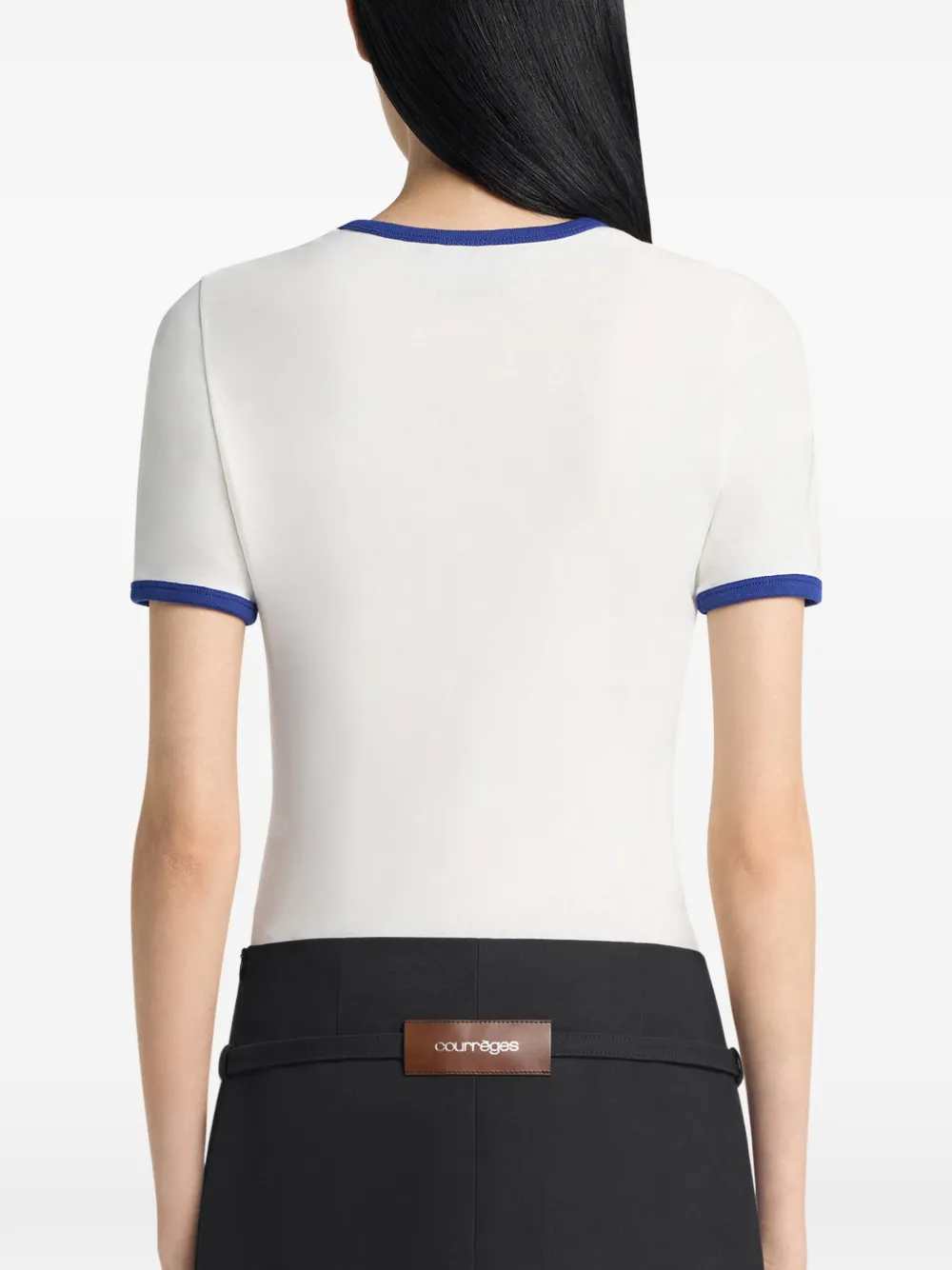 Courreges Women T-Shirt With Contrasting Trim COURREGES