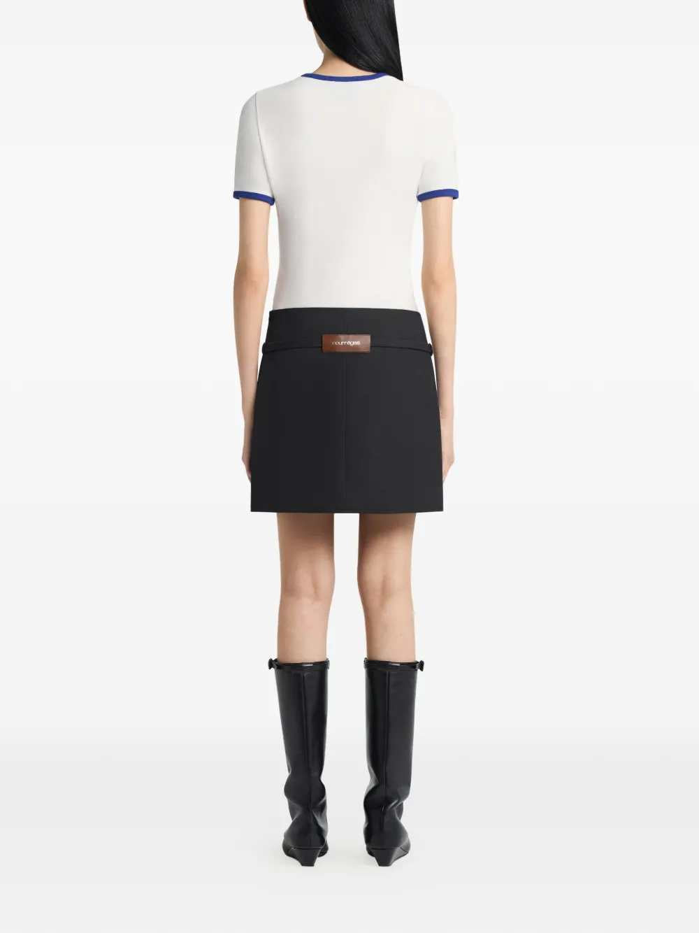 Courreges Women T-Shirt With Contrasting Trim COURREGES