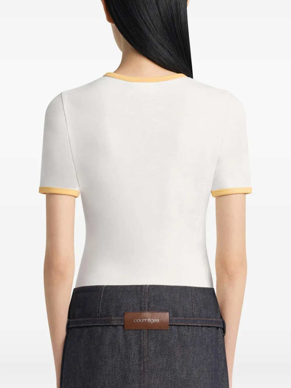 Courreges Women T-Shirt With Contrasting Trim COURREGES